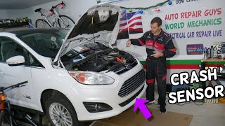 FORD C-MAX FRONT CRASH AIRBAG IMPACT SENSOR LOCATION REPLACEMENT EXPLAINED