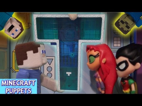 Teen Titans Go! T-Tower Playset Action Figures Unboxing Review - Puppet Steve
