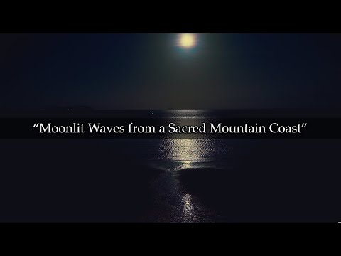 Ocean Ambience  Moon Road over the Sea  Binaural Waves from Sacred Takaya Shrine Coast 4K