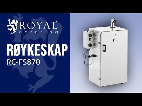 video - Røykeskap - 105 L - Royal Catering - 4 stativer