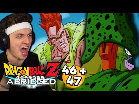 ANDROID 16 VS. CELL WAS HYPE!! | DBZ: Abridged REACTION Episode 46 + 47