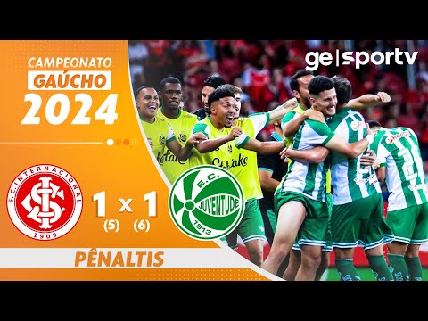 INTERNACIONAL 1 (5)X(6) 1 JUVENTUDE | PÊNALTIS | CAMPEONATO GAÚCHO | ge.globo
