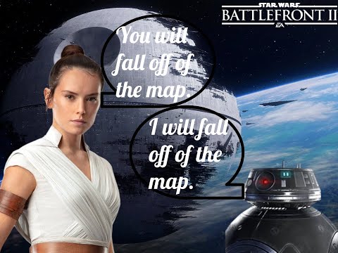 Using Rey‘s Mind Trick to Make People Fall Off of the Map - Star Wars Battlefront II HVV