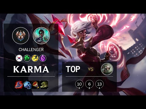 Karma Top vs Camille - KR Challenger Patch 10.14