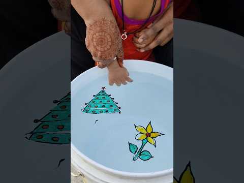 Wow 😳😳 Amazing 😍🤩 creative cristmas 🌲🌲 drawing on hand 👌👌 #viral #art #shorts