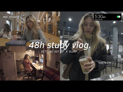 study vlog | getting my life together after a slump 😵‍💫☕ study grind is back (barely) 📖