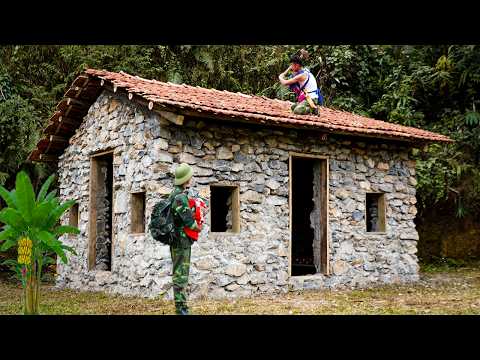 The soldiers left the city for the forest, completing 80% of the stone house with an orphan girl.