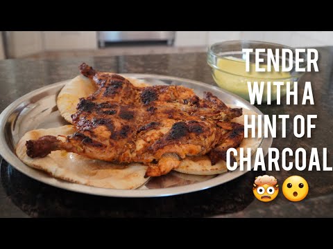 Tender Juicy Oven Grilled Chicken Farrouj With Charcoal flavor