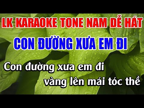 Liên Khúc Karaoke Bolero Nhạc Sống Tone Nam  - Con Đường Xưa Em Đi - Karaoke Đăng Khôi - Beat Mới