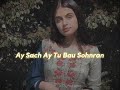 Ay sach ay tu baun sohnran (Slowed+Reverb) Saraiki song