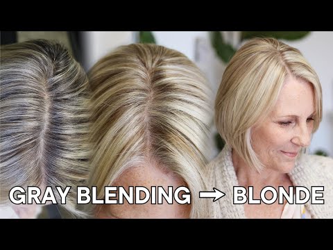 Blending Gray Hair with Highlights and Lowlights | My...