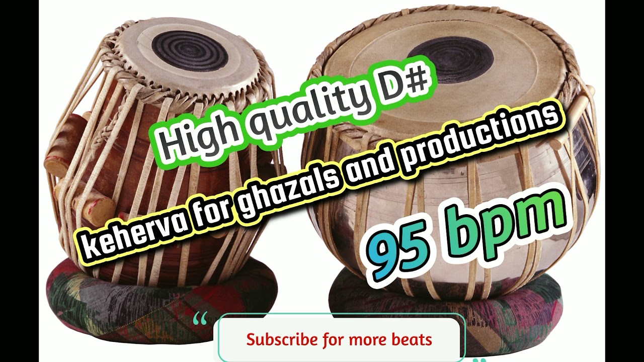 Clean tabla keherva loop for ghazal and music productions D# 95 bpm