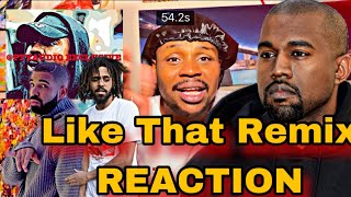 Kanye West - Like That REMIX (Drake/J. Cole Diss) [FIRST REACTION]