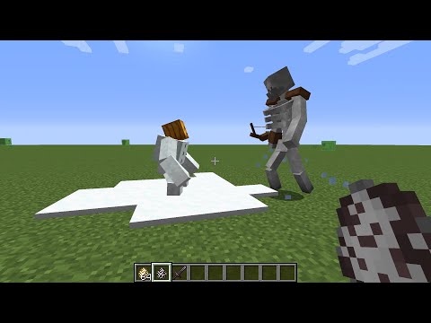 mutant skeleton vs mutant snow golem minecraft