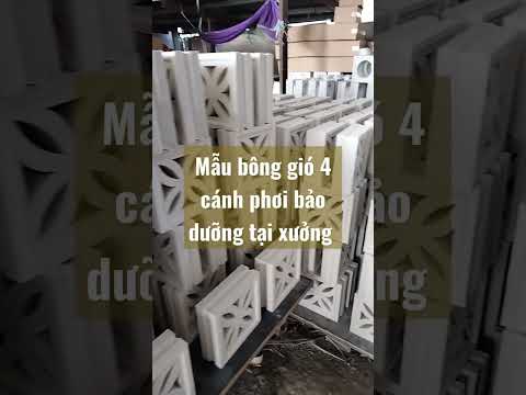 Mẫu bông gió 4 cánh xi măng