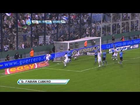 Gol de Cubero. Vélez 1 Belgrano 0. Torneo Inicial. Quinta Fecha. Fútbol Para Todos