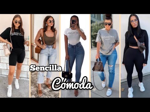 CÓMO Vestir CON ROPA SENCILLA y BÁSICA LOOKS CASUALES TENDENCIAS 2022 LOOKS DIARIOS MODA 2022 MUJER