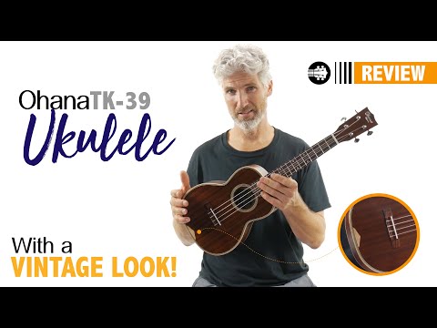 Ohana TK-39 Vintage Tenor Ukulele Solid Mahogany "Tinman" image 12