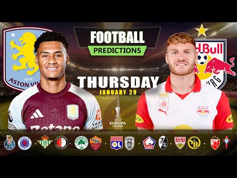 UEFA Europa League Predictions (29 Jan) Possible Scores, Corners & Cards | Golden Picks Plus