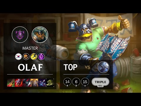 Olaf Top vs Volibear - KR Master Patch 10.14