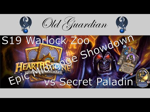 Hearthstone S19 Warlock Zoo vs Secret Paladin - Epic Midrange Showdown
