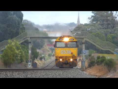 Mildura Fruit Train with G536, X43, and G531. Ballarat, Warrenheip, and Melton. 15/9/2017