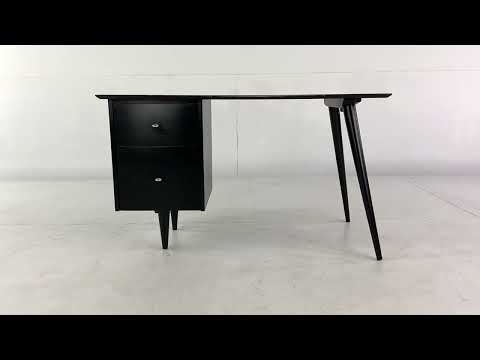 Paul McCobb for Planner Group Mid Century Black Lacquer Desk
