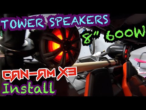 2021 Can-Am Maverick X3 Turbo RR Kicker 8\" Tower Speaker Installation & 4 Channel Amplifier