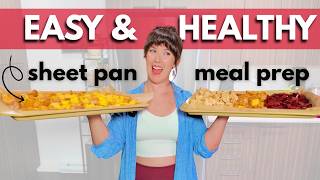 High protein sheet pan meal prep! My go-to healthy dinner 🌱