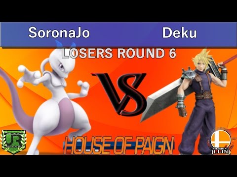 House of Paign X  LOSERS ROUND 6 - SoronaJo (Mewtwo) vs Deku (Cloud)