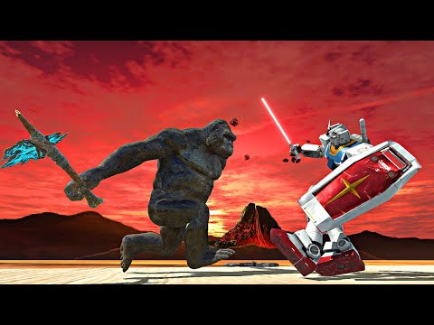 Gundam RX-78 Death Run | BOSS King Kong - Animal Revolt Battle Simulator | ARBS