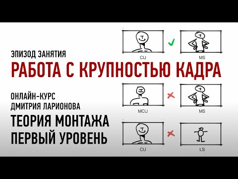 Монтаж по крупности. Эпизод занятия курса «Теория монтажа. Первый уровень» Дмитрий Ларионов