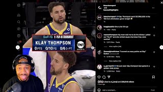 Explain this in NFL Terms! Klay Thompson went SCORELESS in the Warriors elimination game vs Kings!