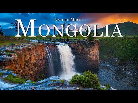 FLYING OVER MONGOLIA (4K UHD) - Amazing Beautiful Nature Scenery with Relaxing Music- 4K Video Ultra
