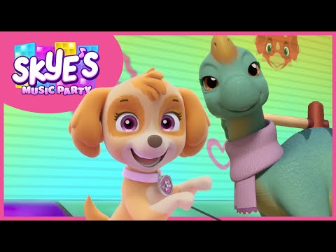 Dino Discovery and Rescue Adventure - Skye's Music Party - PAW Patrol Music Cartoons for Kids