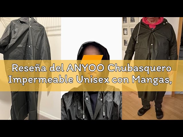 Vídeo relacionado con Vicloon Chubasqueros Impermeable, 2 de Paquete Poncho de Lluvia Impermeable Reutilizable con Capucha y Mangas, Unisex EVA Poncho para Viajes, Excursionismo y Exteriores