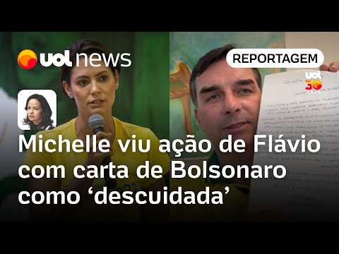 Michelle avaliou que Flávio foi ‘descuidado’ ao ler carta de Bolsonaro, dizem aliados | Negreiros