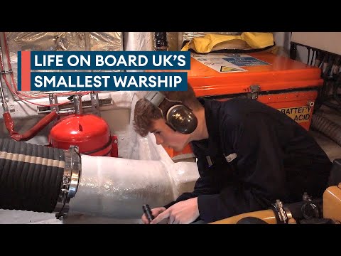 Below deck on the Royal Navy's tiny P2000s