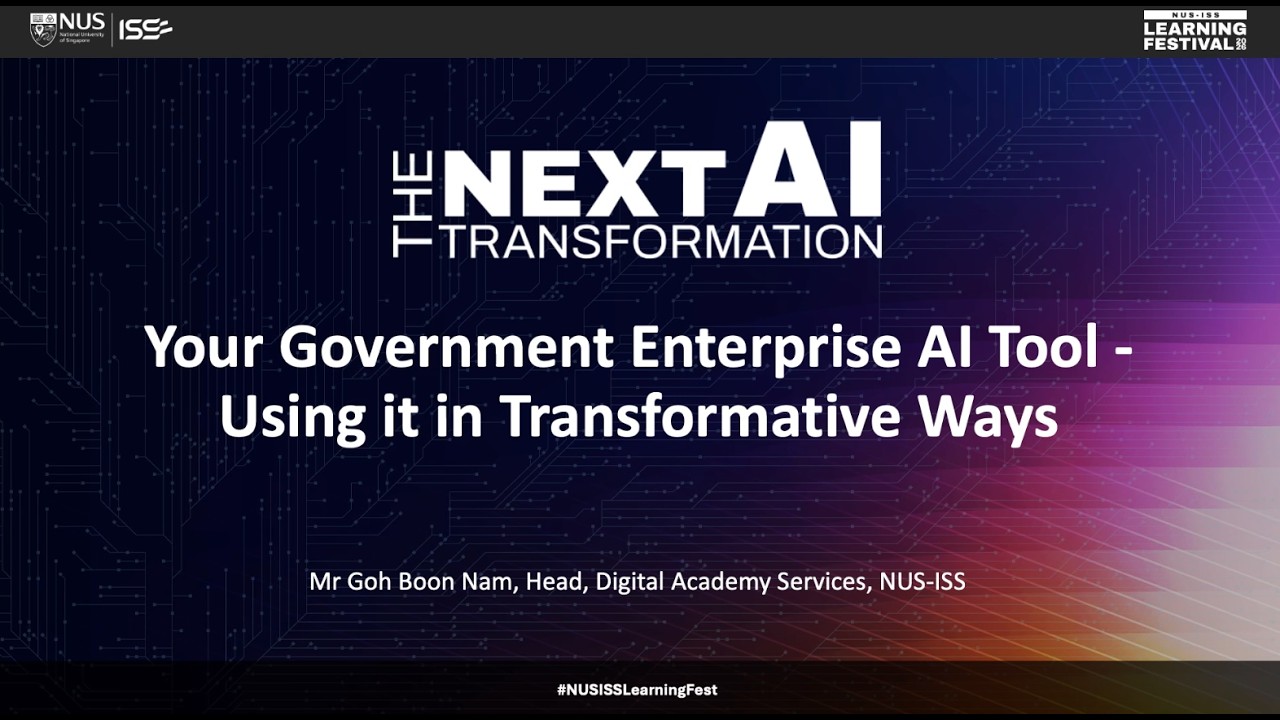 Your Government Enterprise AI Tool - Using it in Transformative Ways