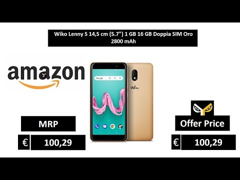 Wiko Lenny 5 14,5 cm (5.7) 1 GB 16 GB Doppia SIM Oro 2800 mAh