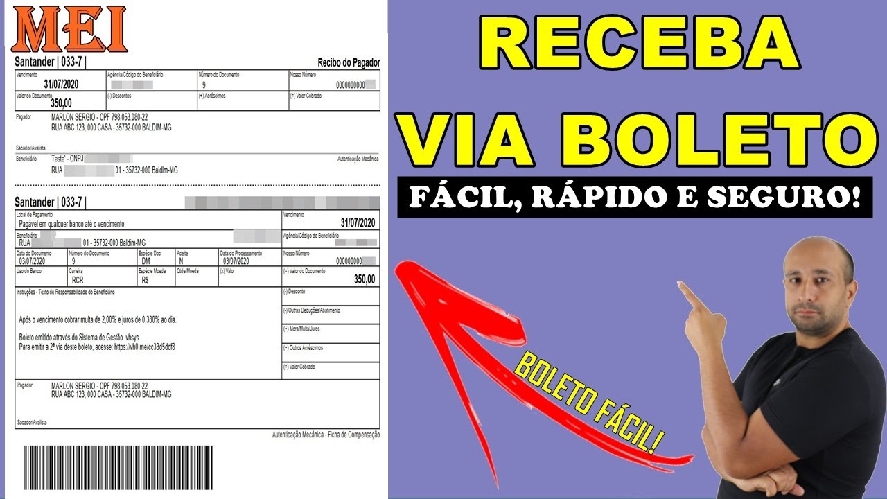 MEI - Emita Boletos Online, Envie Pelo WhatsApp ou Email do Seu Cliente (Sem Contato, Sem Risco)