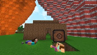 2 NOOB VS TSUNAMI DE TNT 💥 - MINECRAFT TROLL