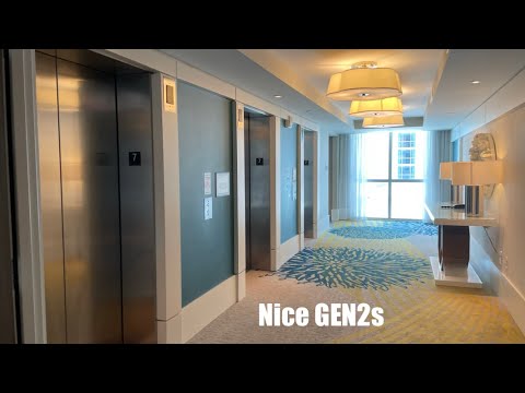 Nice OTIS Gen2 MRL Traction Elevators @ Wyndham Grand - Clearwater Beach, FL