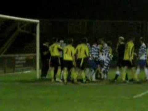 fight breaks out at football match