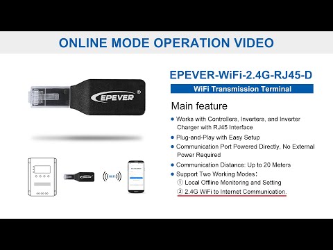 EPEVER WIFI 2.4G RJ45 D Internet Communication