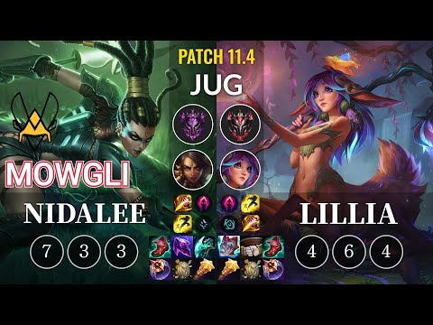 VIT Mowgli Nidalee vs Lillia Jungle - KR Patch 11.4