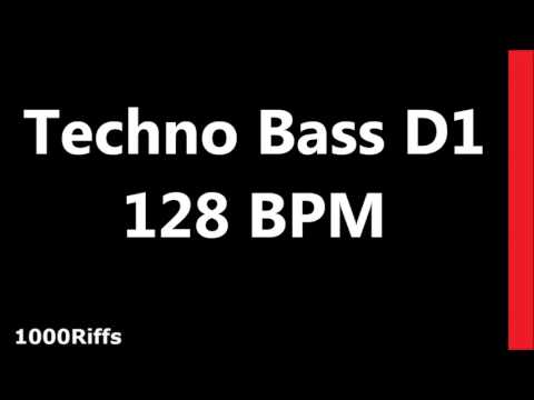 Techno Bass Metronome D1 : 128 BPM : Beats Per Minute