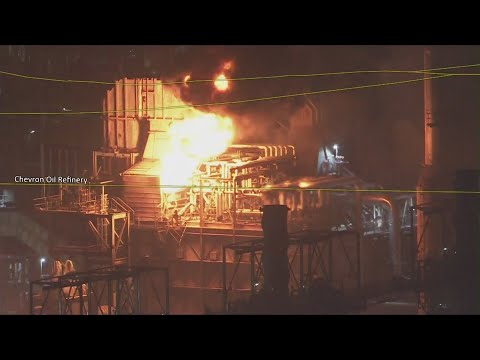 Massive blaze erupts at Chevron’s refinery in El Segundo