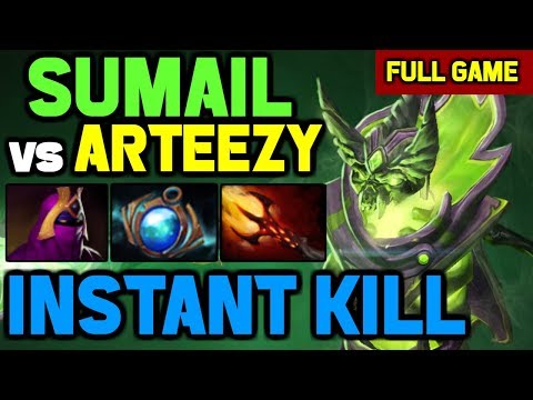 Sumail mid Pugna Instant Burst Kill build vs Arteezy and CCnC