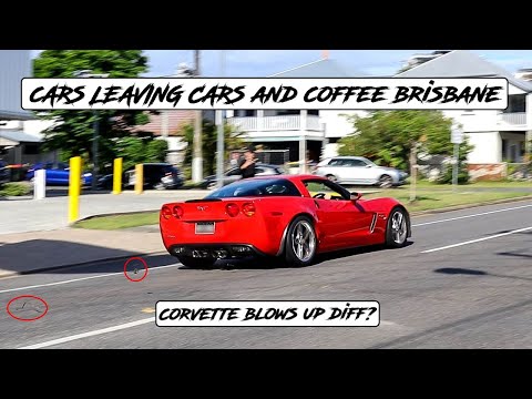Modified Cars Leaving Cars and Coffee Brisbane December Meet! | CORVETTE BLOWS DIFF!